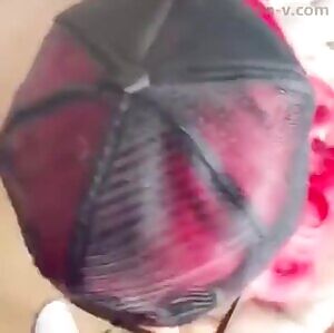 Taking his shot on her big tits