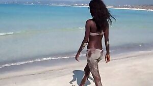 sara at the beach