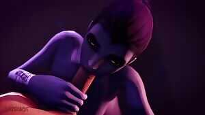 Widowmaker sucking it in the dark