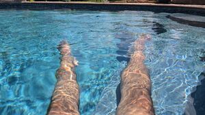 Pierced NSFW Male Masturbation Swimming Pool