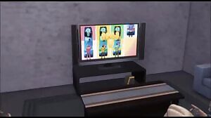 Video games and chill with her friends