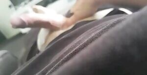 If you look through the blur, you can see the precum