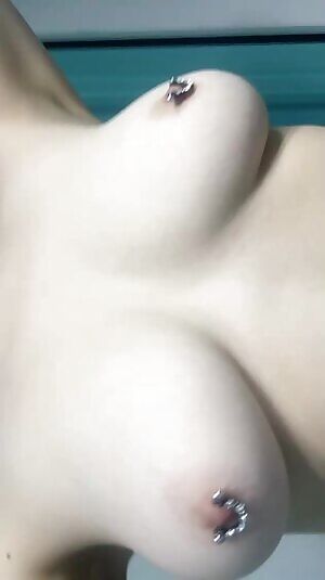 I was trying to see i I could bounce my tits enough to make my jewelry flip up