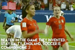 Americans kicking English ass: some things never change!