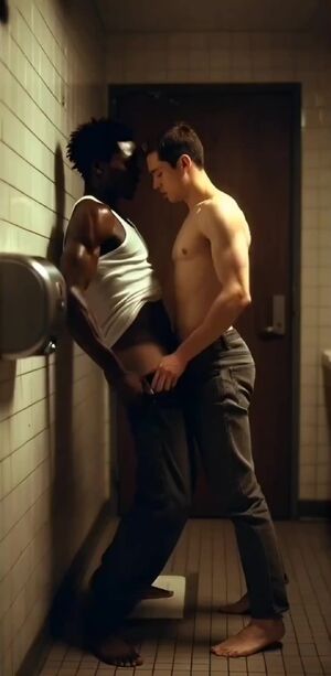 Gay Blowjobs BBC Bathroom Black Blowjob