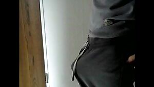 I pull my pants down and start touching myself..