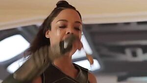 Tessa Thompson disgustingly hot scene from Thor: Ragnarok