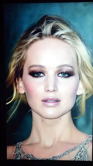 Jennifer Lawrence gets her beautiful face SPRAYED WITH BIG ROPES OF HOT CUM!!!
