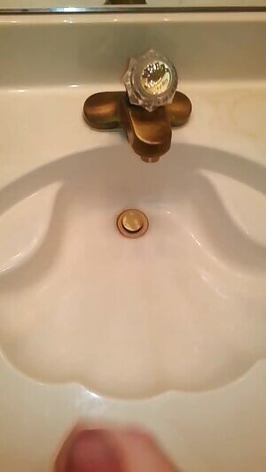 Cumming all over the mirror