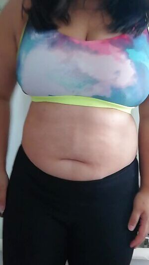 Getting out of my workout clothes