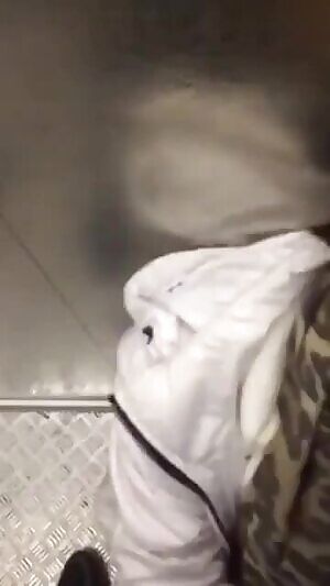 Friends in the elevator