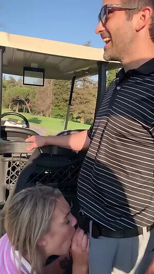 18 y/o Gabbie Carter sucking cock in public