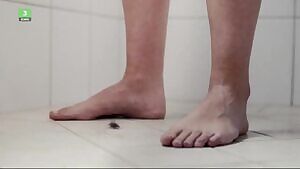 Rosemarie Mosbæk trimming and showering in Doggystyle