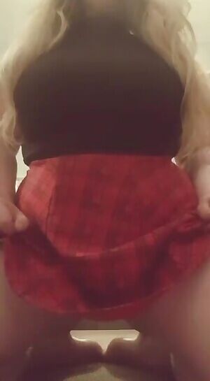 The only thing standing between you and me is this skirt.