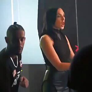 Gal Gadot Warming Up Her Tongue Before Meeting the Producer Backstage