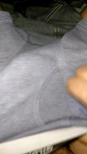 Taking out my hard, glistening cock.