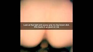 Her tight pink pussy is owned by his big brown bull cock