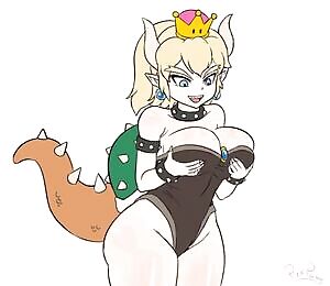Bowsette having fun with her new Meat Bags