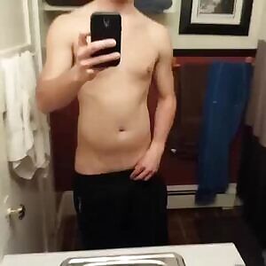 Showing off his body
