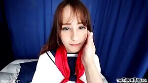 Natalie from YouthLust in Schoolgirl Costume