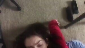 Cute girl loves it on her face