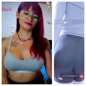 She can’t believe how big Jen’s cock is