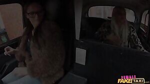 Female Fake Taxi: Lesbian Boob Appreciation