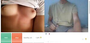 Little Greek girl showing off her tits for me