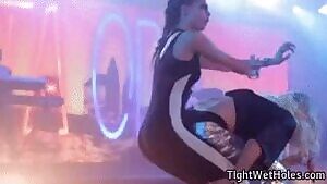 Cara Delevingne and Rita Ora grinding On Stage