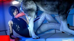 Faith Throating a Doggy Dick