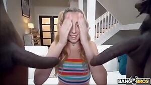 Melody Parker enjoying two black cocks