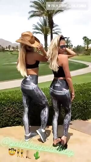 Summer Rae & Kelly Kelly showing off their asses