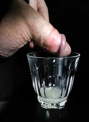 Glazing my cock with cum