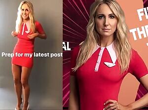 Nikki Glaser making sure her nipples are visibly hard for her photoshoot