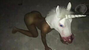 A werewolf and a unicorn get together