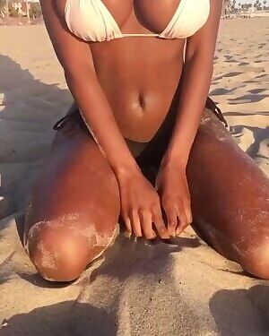 She’ll warm you up on the beach