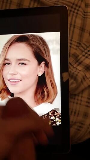 Emilia looks pretty excited to be covered