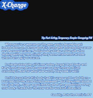 X-Change Blowjob Blue Eyes Caption FFM