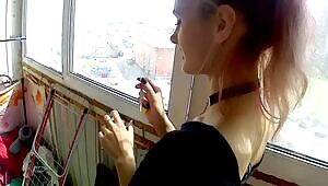 She wants to smoke while he wants to fuck