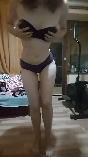 🍒 Little Redhead's super soft purple cotton with a dirty gusset up for grabs! 🍒 +FREE Premium ! <3