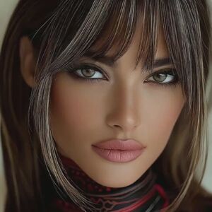 Makeup Fetish Bangs Lipstick Vampire