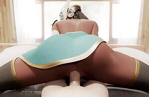 Symmetra bouncing on dick