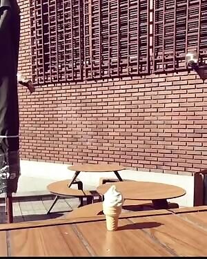 Expert at swallowing cream.