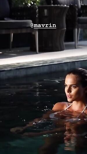 Wet in a white bikini - 2