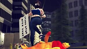 Mei Beating the shit out of China