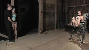 Forced to watch her friend