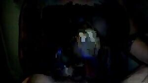 Between my wife's tits