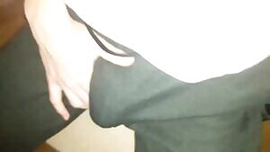 Touching my big bulge feels so good