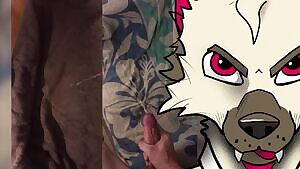 Two Cumshots for One. Pup needs a clean up crew!