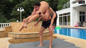 Tall Girls Bikini Choke Domination Femdom
